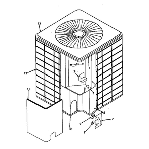 Cabinet Diagram and Parts List for 867800050CA3036VKA1  Kenmore Air Conditioner