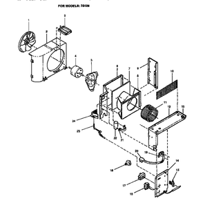 Chassis Assembly Diagram and Parts List for 75128  Kenmore Air Conditioner