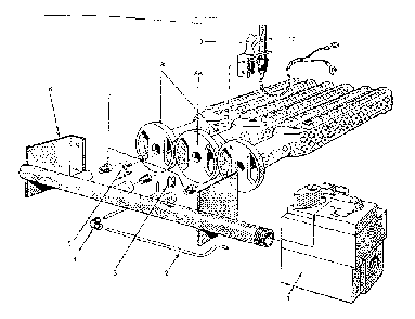 Gas burners and manifold parts Diagram and Parts List for 229961550  Kenmore Water Heater