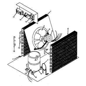 Cooling Section 1 Diagram and Parts List for 867815134  Kenmore Air Conditioner