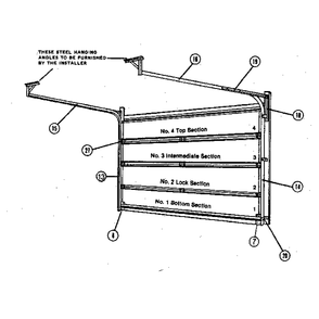 Tracks Diagram and Parts List for 51467716  Kenmore Garage Door Opener