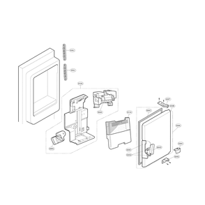 Ice Maker And Ice Bin Parts Diagram and Parts List for 79571039011  Kenmore Refrigerator