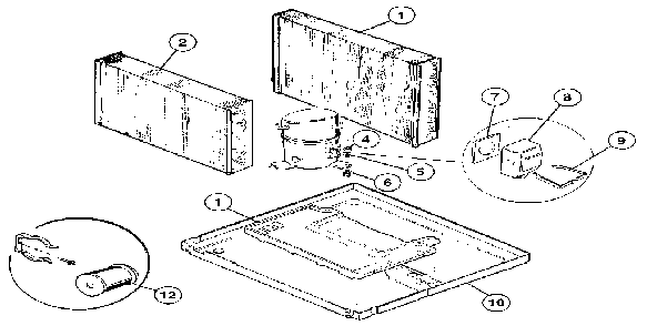 Evaporator Diagram and Parts List for 81235  Kenmore Air Conditioner