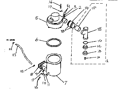 Flue adapter/exhauster assy Diagram and Parts List for K9050  Kenmore Water Heater