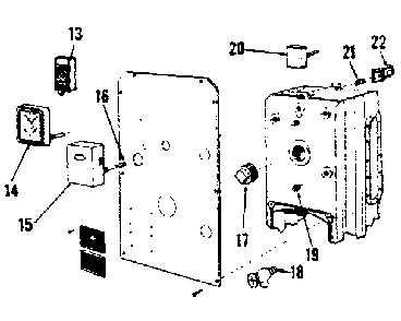 Boiler controls (water) Diagram and Parts List for 22996234  Kenmore Water Heater