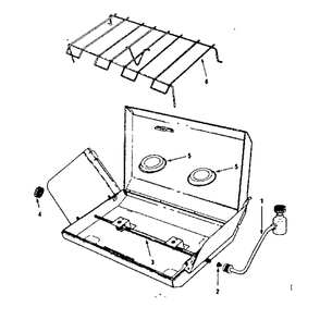 Stove Parts Diagram and Parts List for 201727530  Kenmore Range