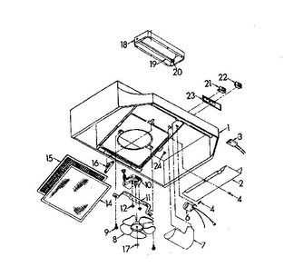 Range Hood Diagram and Parts List for 2335137812  Kenmore Range Hood