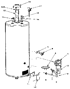 Replacement parts Diagram and Parts List for 220339000  Kenmore Water Heater
