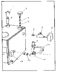Part Location Diagram of 146-29-002 Kenmore Boiler burner roll-out limit switch