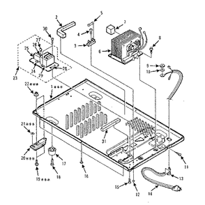 Microwave Parts Diagram and Parts List for 5668832980  Kenmore Microwave