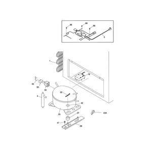 System Diagram and Parts List for 25316082109  Kenmore Freezer