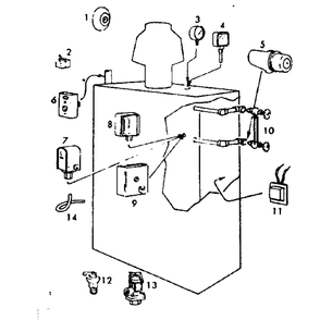 Boiler Controls Diagram and Parts List for 229135  Kenmore Water Heater