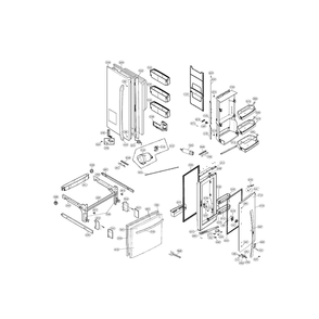 Door Parts Diagram and Parts List for 79572069111  Kenmore Refrigerator