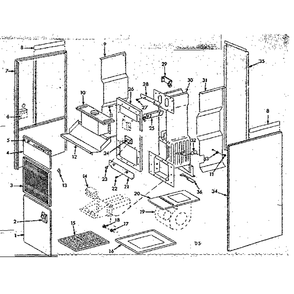 Furnace Assemblies Diagram and Parts List for 8676613  Kenmore Furnace