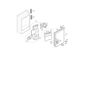 Ice Maker And Ice Bin Parts Diagram and Parts List for 79572043111  Kenmore Refrigerator