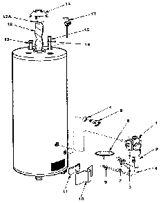 Replacement parts Diagram and Parts List for 220331600  Kenmore Water Heater