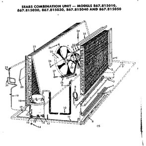 Functional Replacement Parts Diagram and Parts List for 867815010  Kenmore Air Conditioner
