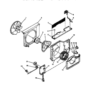 Chassis Assembly Diagram and Parts List for 75108  Kenmore Air Conditioner