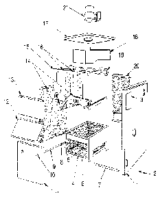Jacket Diagram and Parts List for 229960090  Kenmore Water Heater