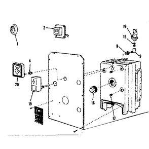 Water Trim Only Diagram and Parts List for 229155  Kenmore Water Heater