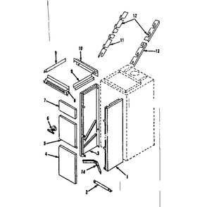 Return Air Drop Diagram and Parts List for 8676315  Kenmore Furnace