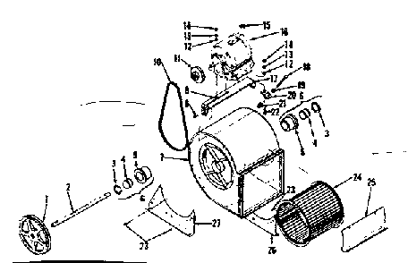 Viking blower assembly Diagram and Parts List for 735388  Kenmore Furnace