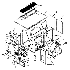 Cabinet Parts 1 Diagram and Parts List for 867815101  Kenmore Air Conditioner