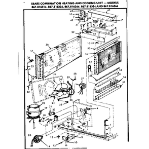 Functional Replacement Parts Diagram and Parts List for 867816314  Kenmore Air Conditioner