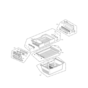 Freezer Parts Diagram and Parts List for 79572069313  Kenmore Refrigerator