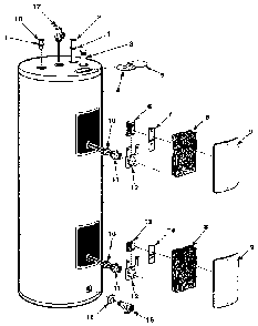 Replacement parts Diagram and Parts List for 220311600  Kenmore Water Heater