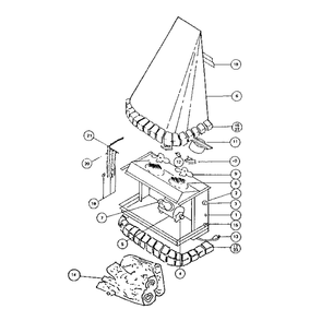 Part Location Diagram of 438121 Maytag COMPLETE MOTOR