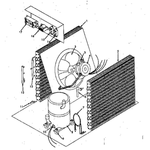 Functional Replacement Parts (Cooling Section) Diagram and Parts List for 867815133  Kenmore Air Conditioner