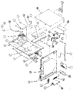 Basic body Diagram and Parts List for 21433 1988 Kenmore Wall Oven