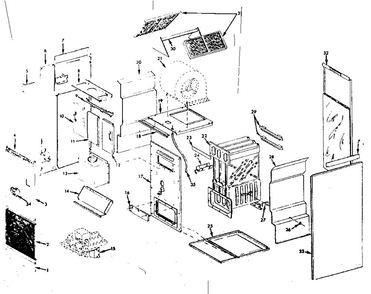 Unit Parts Diagram and Parts List for 8676473  Kenmore Furnace