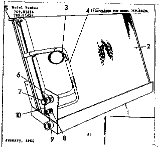 Evaporator Diagram and Parts List for 76981424  Kenmore Air Conditioner