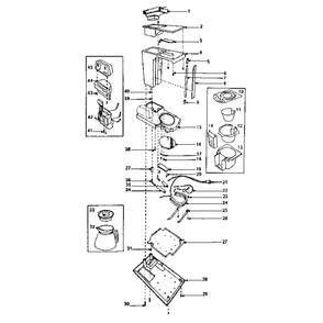 Replacement Parts Diagram and Parts List for 360679522  Kenmore Coffee Maker