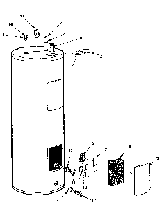 Replacement parts Diagram and Parts List for 220310300  Kenmore Water Heater