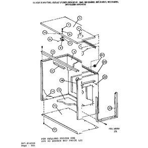 Cabinet/814220 1 Diagram and Parts List for 867814080  Kenmore Air Conditioner