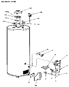 Replacement parts Diagram and Parts List for 220332300  Kenmore Water Heater