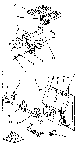 Part Location Diagram of 50-3/4 Kenmore 229.105 229.106
