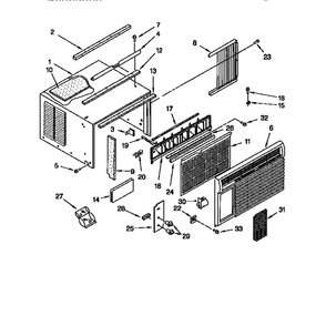 Cabinet Diagram and Parts List for 10677067790-AC  Kenmore Air Conditioner
