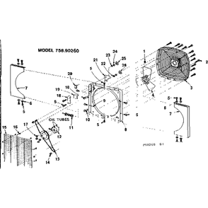 Unit Parts Diagram and Parts List for 75890260  Kenmore Air Conditioner