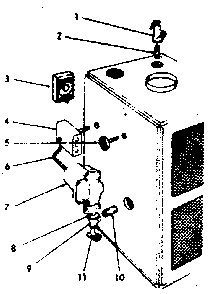 Boiler controls Diagram and Parts List for 229961431  Kenmore Water Heater