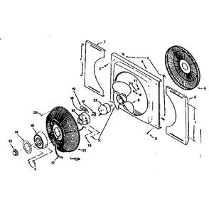 Functional Replacement Parts Diagram and Parts List for 453901623  Kenmore Fan