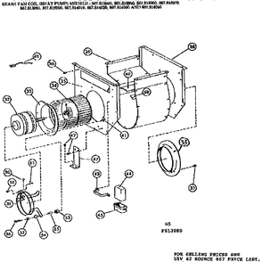 Blower Assembly/813940 Diagram and Parts List for 867814080  Kenmore Air Conditioner