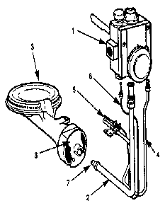 Liquefied petroleum gas models (with cast iron burner) Diagram and Parts List for 3384  Kenmore Water Heater