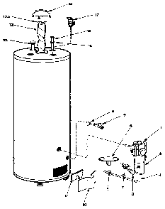 Replacement parts Diagram and Parts List for 220330400  Kenmore Water Heater