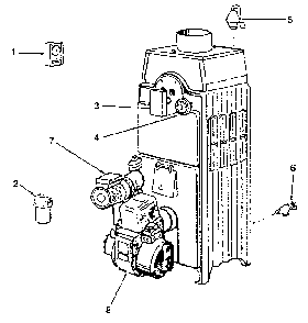 Controls Diagram and Parts List for 229942351  Kenmore Water Heater