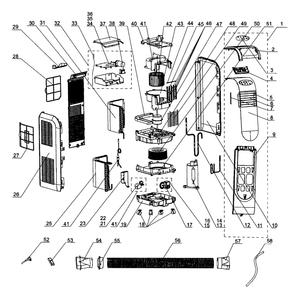 Cabinet Parts Diagram and Parts List for 40783106310  Kenmore Air Conditioner