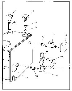 Boiler controls and piping Diagram and Parts List for 229960170  Kenmore Water Heater